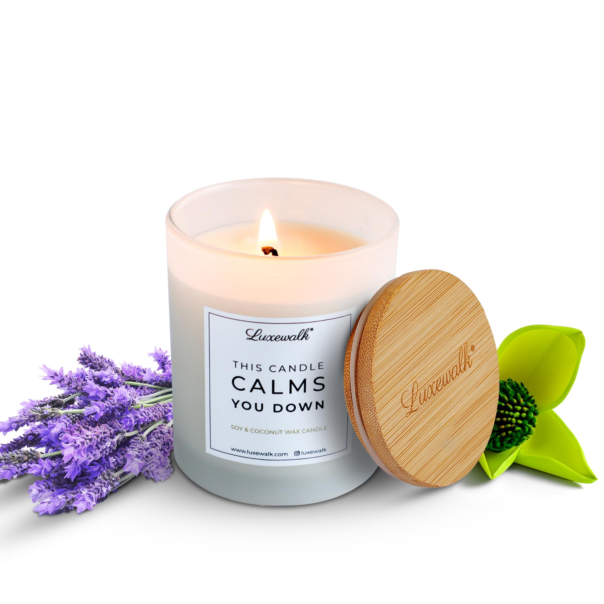 LUXEWALK Calms You Down, Soy & Coconut Wax Scented Premium Candle