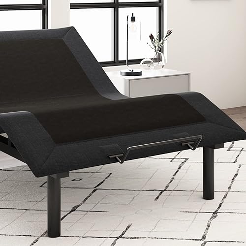 Miniatura 4 de Allewie Base de cama ajustable completa con motor de nueva generación, control remoto inalámbrico, inclinación de cabeza y pie, ayuda inteligente