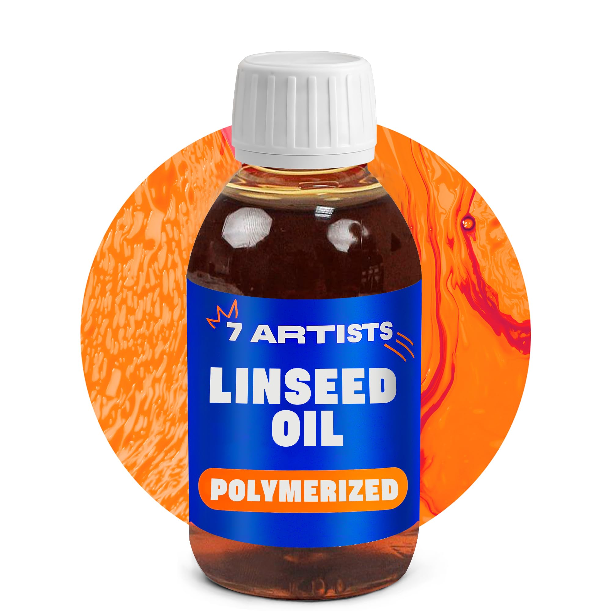 7 Artists Polymerized 125 Ml Premium Polymerized Linseed Oil For Oil Paint 125 Ml | Linseed Paint Medium, Thinner