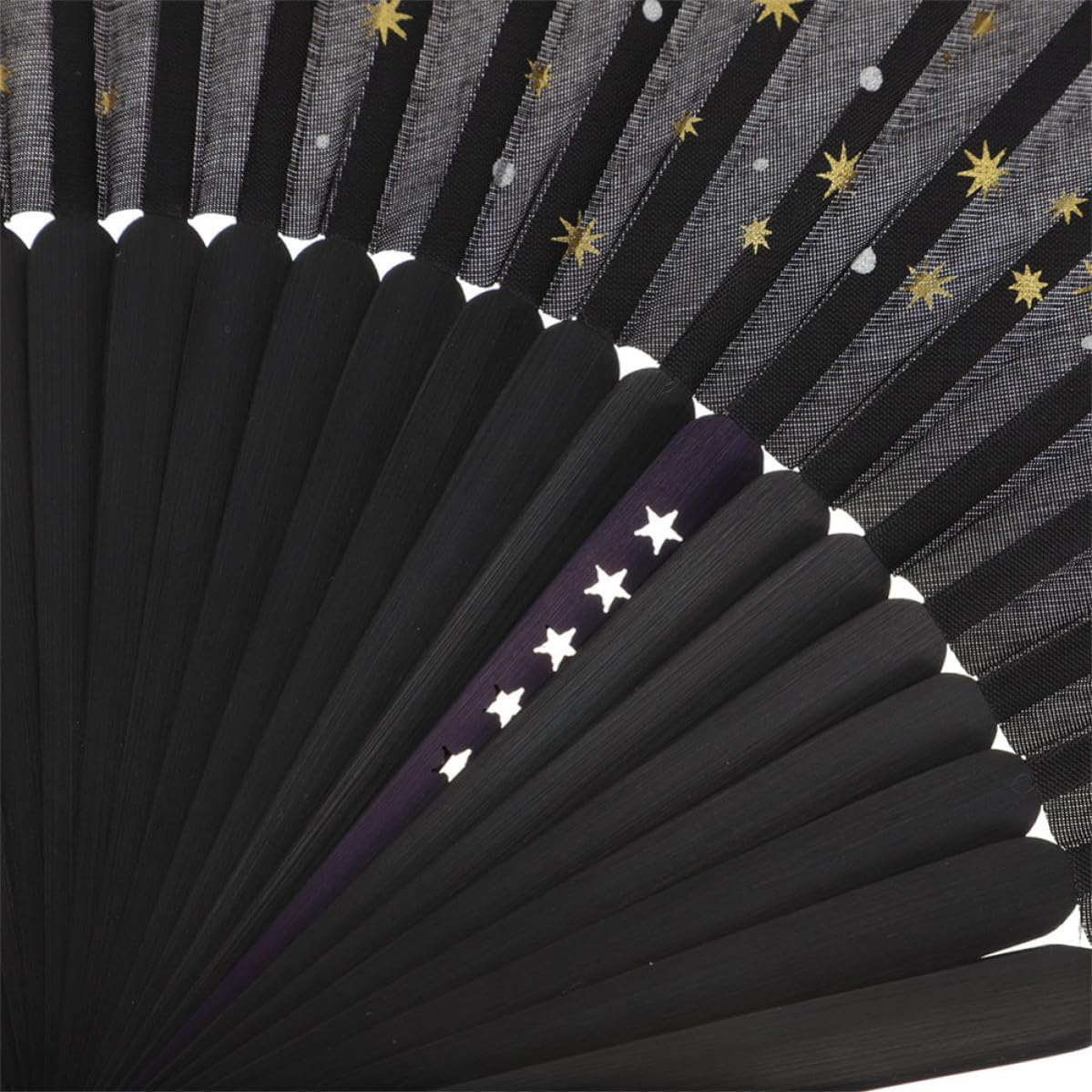 DOITOOL 2pcs Foldable Hand Fans with Elegant Silk Fabric and Tassel, Lightweight Cooling Handheld Fans for Birthday Present and Party, Retro Style with Beautiful Embossed Design