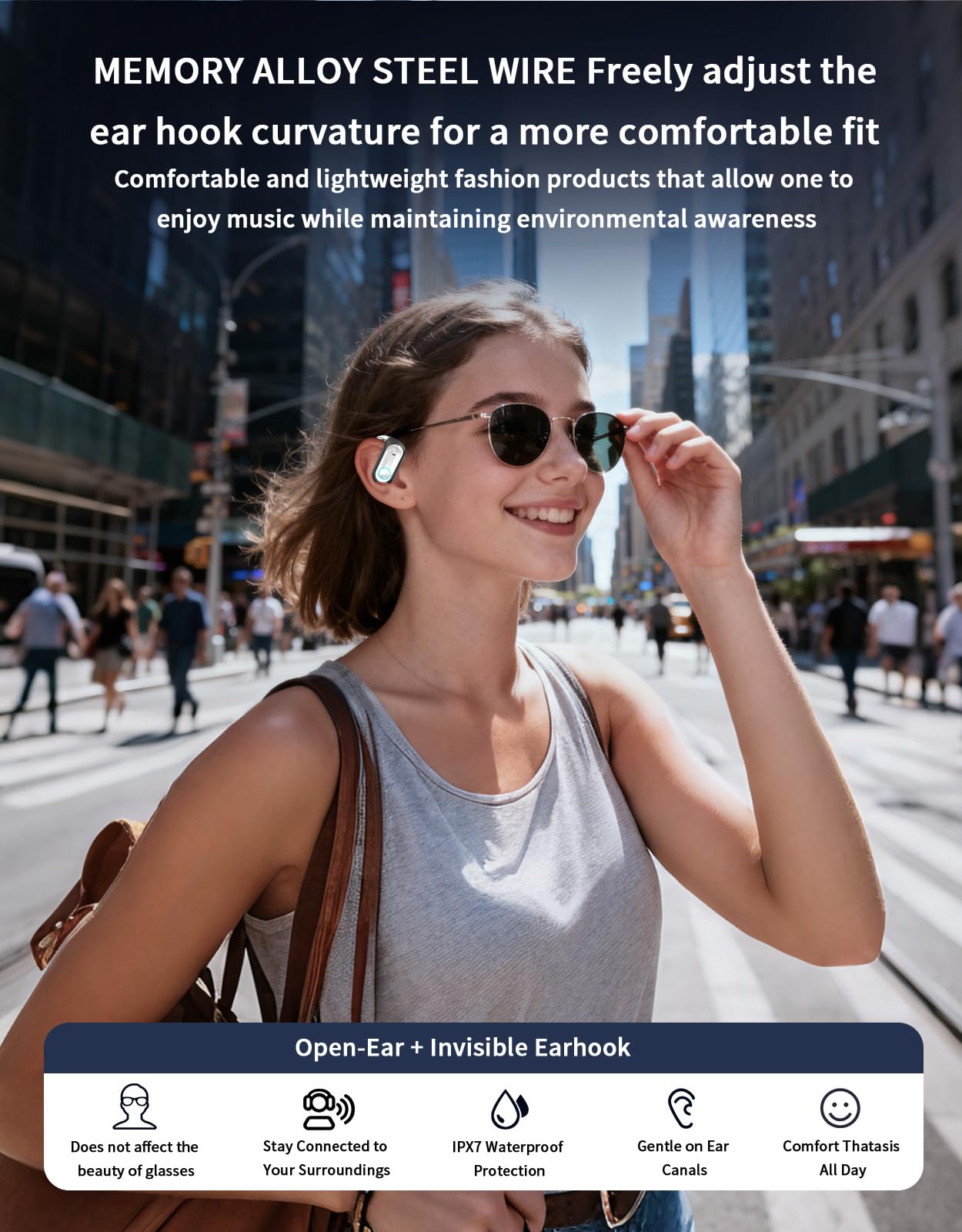 Auriculares Traductor en Tiempo Real con IA, Traductor Instantáneo de Voz con 164 Idiomas y 7 Modos de Traducción, Auriculares Traductores open ear 5 en 1,96 horas de autonomía para viajes y reuniones