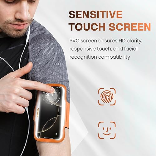 Miniatura 5 de PORTHOLIC Brazalete deportivo resistente al agua con correa de extensión, ranura para tarjetas de hasta 6.9 pulgadas para iPhone 1716151413 Plus Air