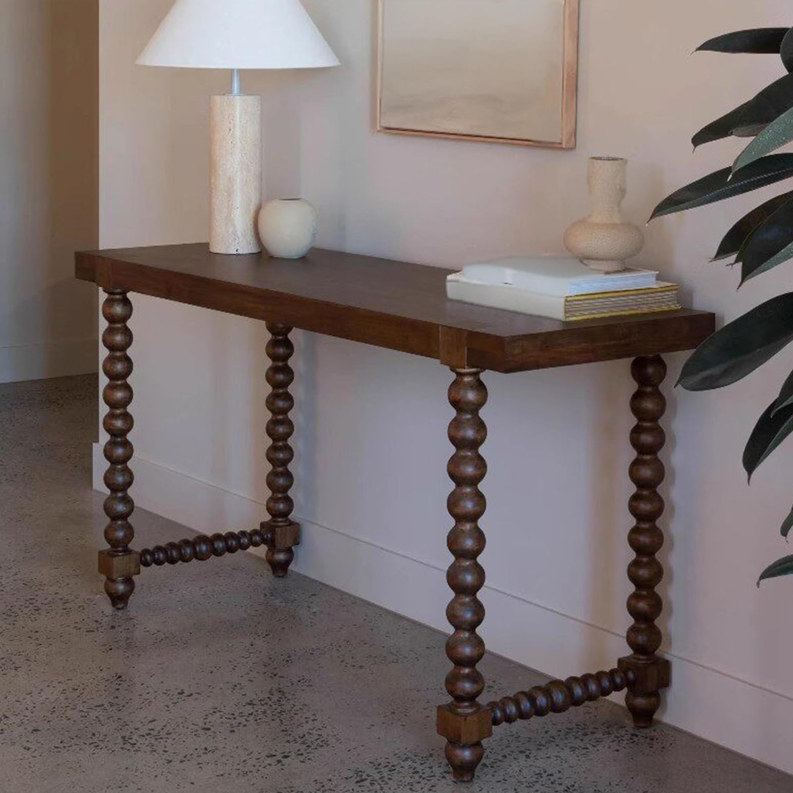 Drewniany Stolik Do Przedpokoju, Konsole Do Przedpokoju W Stylu Rustykalnym, Wąskie Stoliki Salonu, Sypialni, Udźwig 40 Kg(100 * 40 * 80cm/39 * 16 * 31in)