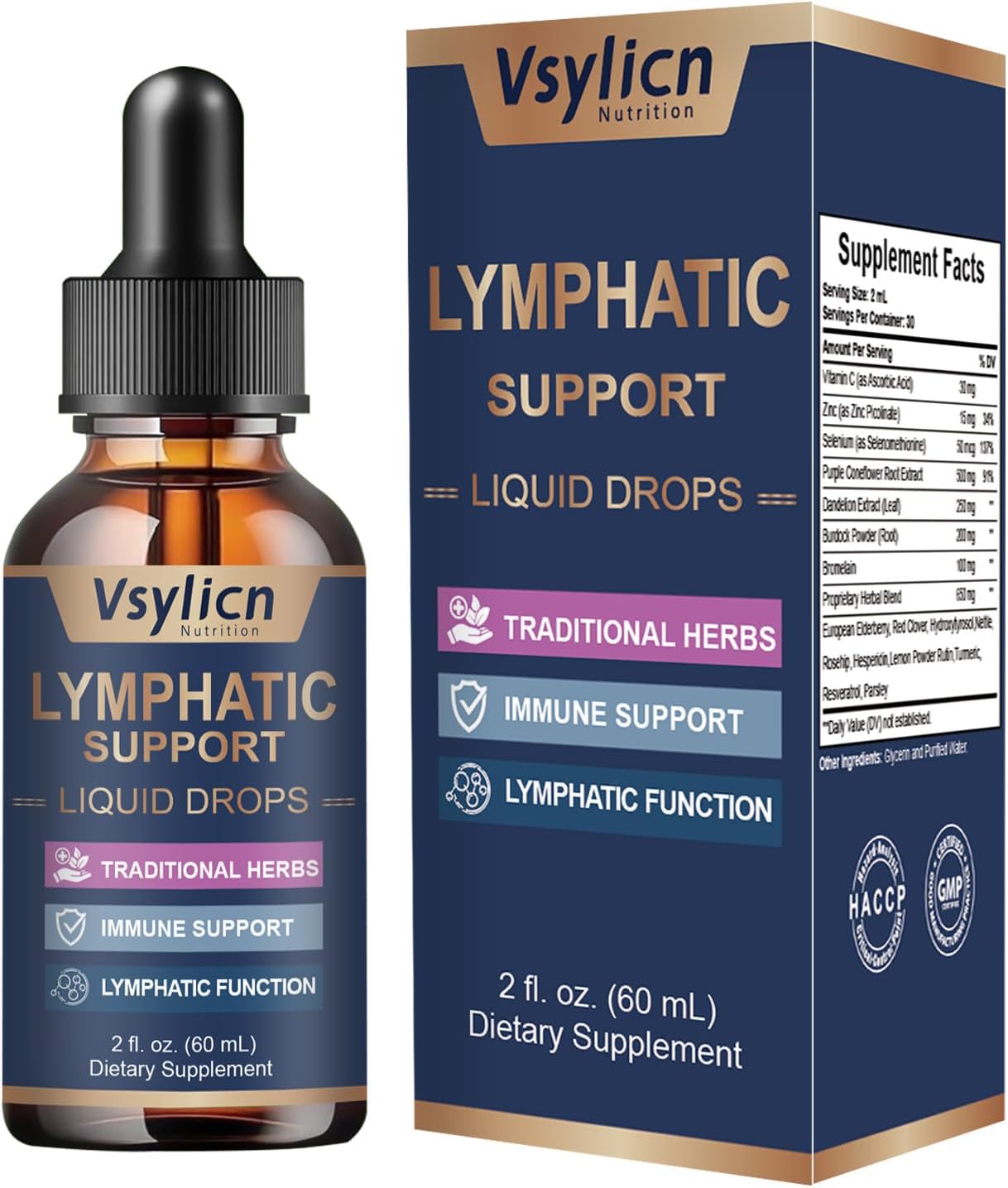 Lymph System Support Supplement – Lymph Cleanse Detox – Lymphatic Drainage Supplement with Dandelion Extract, Zine, Burdock Powder – Reduce Swelling and Cleanse Lymph