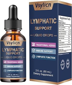 Lymphoria Lymphatic Drainage Drops, Water Detox & Balance Support, Liver Health with Dandelion Extract,Zine, Burdock Powder, Reduce Swelling & Cleanse Lymph, Lymphatic System to Promote Overall Health