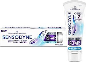 Sensodyne Clinical Repair Toothpaste for Sensitive Teeth with 5% NovaMin for Long-Lasting Relief, 75ml