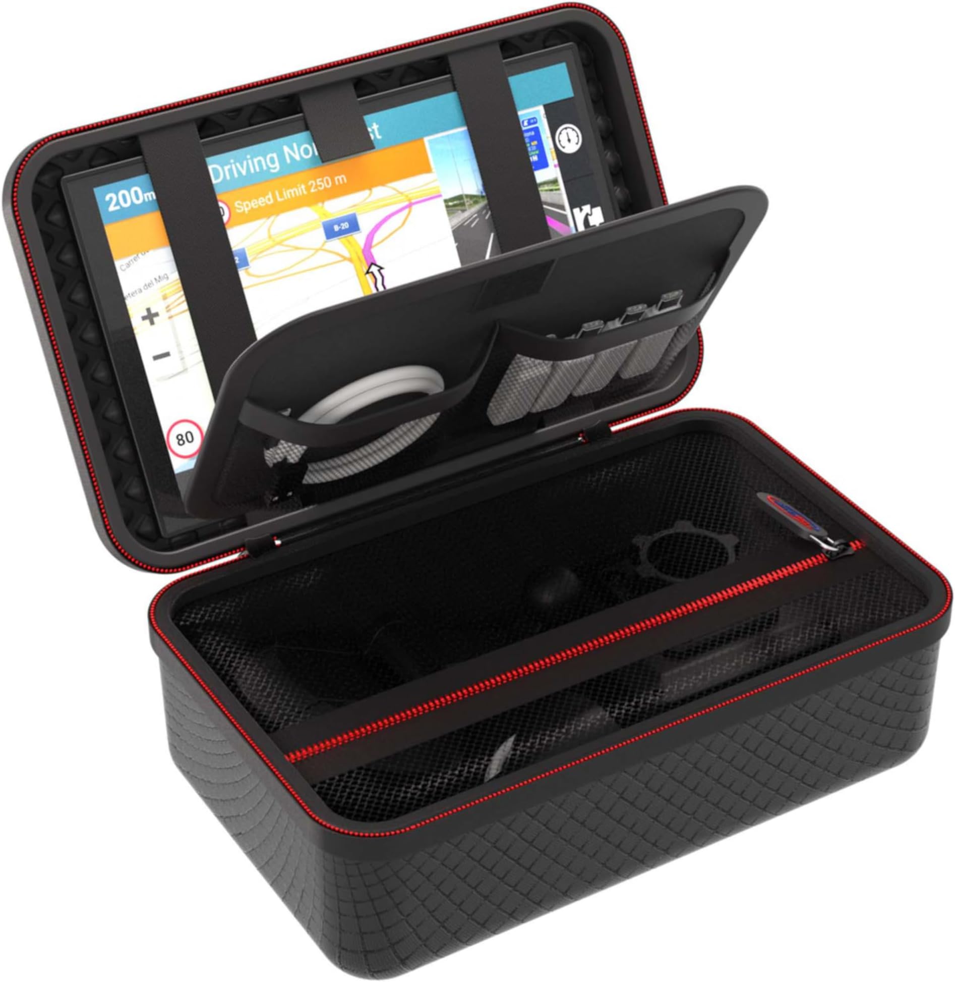 Digicharge Carry Case For 7'' Sat Nav Garmin Drivesmart DriveCam 76 Dezl LGV720 LGV710 Dezlcam CamperCam 795 785 Fleet 780 790 TomTom Go Superior Camper Max Discover Expert Exclusive 7 Inch GPS
