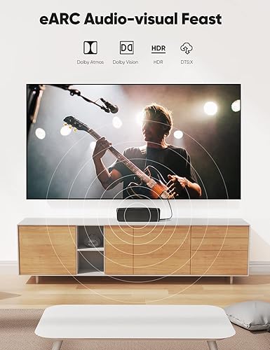 Vista 33 de Highwings Cable de fibra óptica HDMI 8K60HZ 2.1 75 pies de largo, cable HDMI unidireccional de 48 Gbps de alta velocidad 4K120Hz HDCP compatible