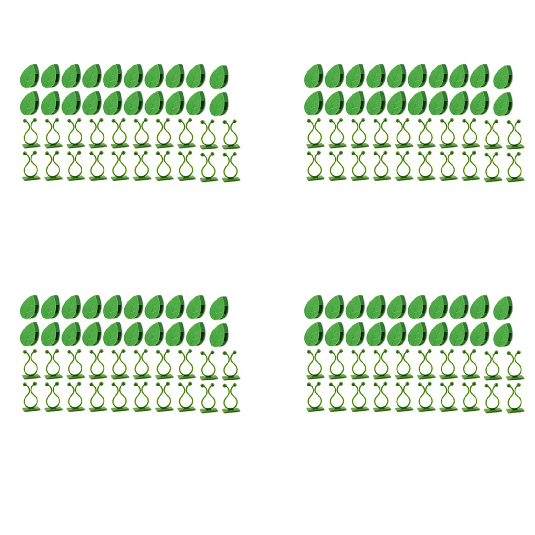 Jnchdghwa Green 320Pcs Plant Climbing Wall Fixture Clips Plant Fixer Vines Garden Leaf Plant Wall Clips Vines Holder For Wall