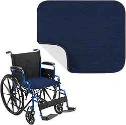 Almofadas de cadeira de rodas impermeáveis para incontinência, antiderrapante, reutilizável, capa protetora de assento lavável