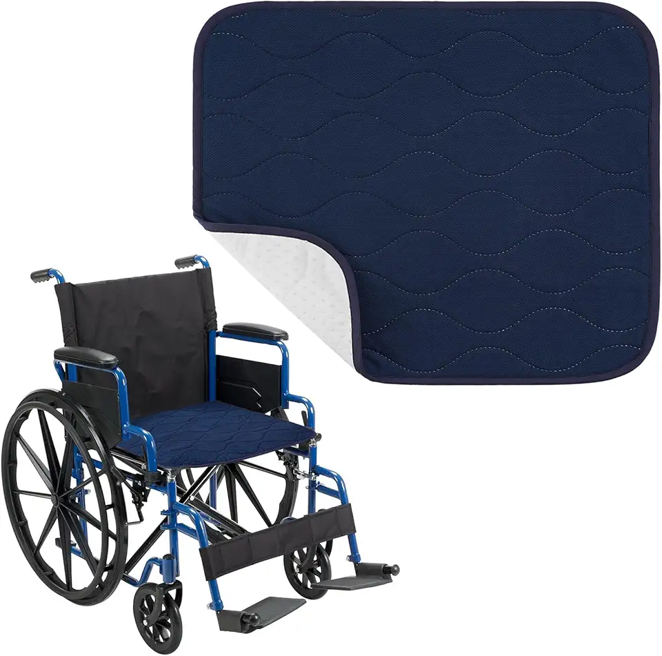 Almofadas de cadeira de rodas impermeáveis para incontinência, antiderrapante, reutilizável, capa protetora de assento lavável