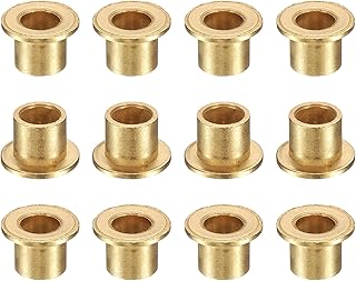 uxcell 12個 フランジ スリーブ ベアリング 6mm 穴径 × 8mm 外径 × 8mm 長さ 自己潤滑 焼結 ブロンズ ブッシュ