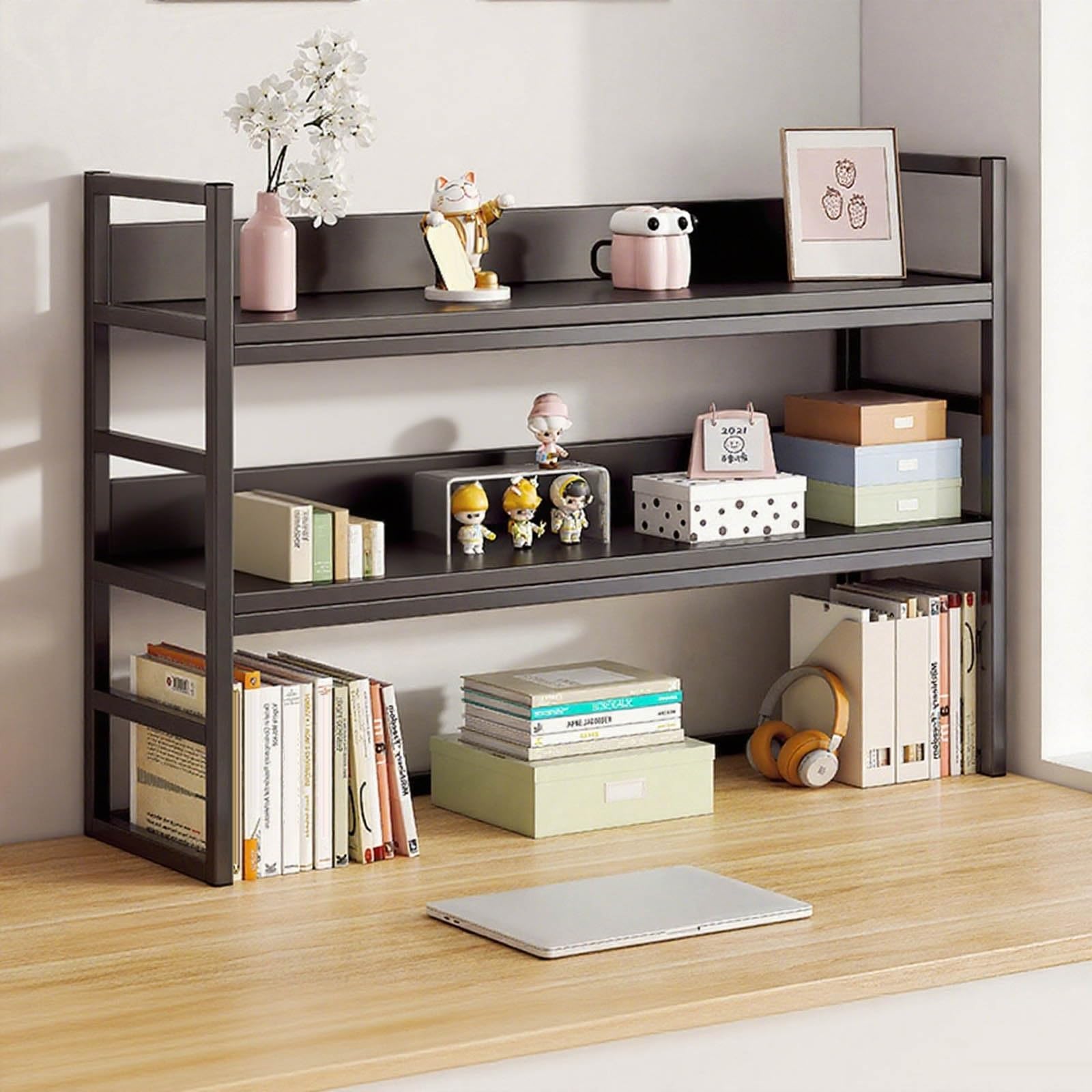 Libreria multiuso da scrivania, organizer da scrivania per casa e ufficio, 40 cm, per libri e accessori da scrivania, ideale per studenti e professionisti