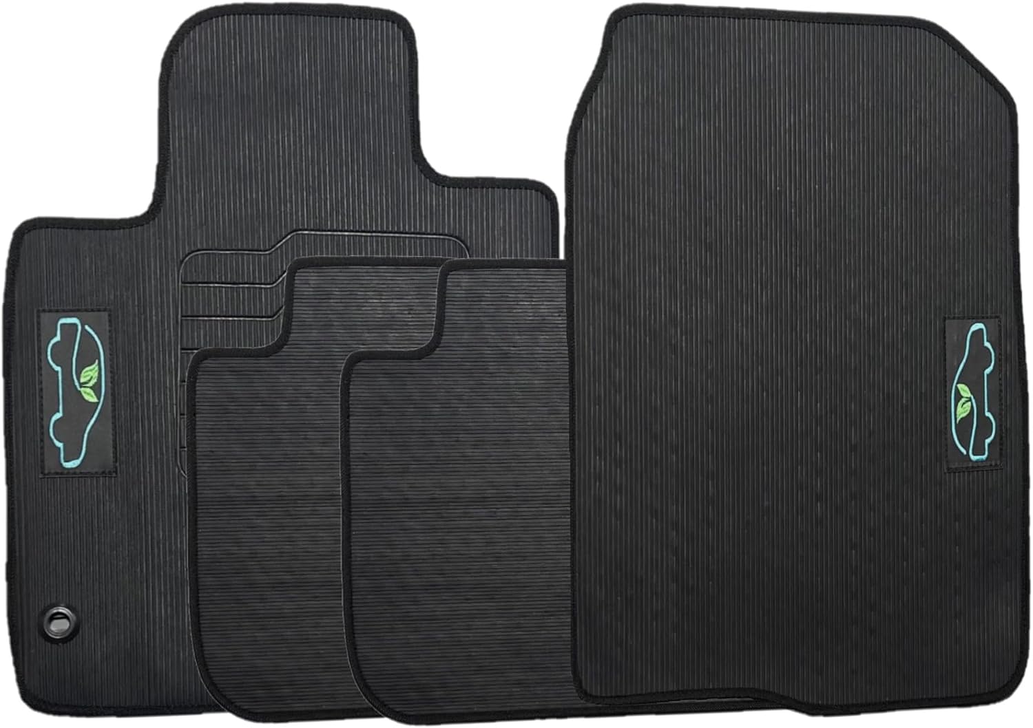 ecoMats All Weather Floor Mats Custom Fit for 2023 to 2026 Honda HR-V with Safety Locks, Front and Rear, Odorless, Honda HRV