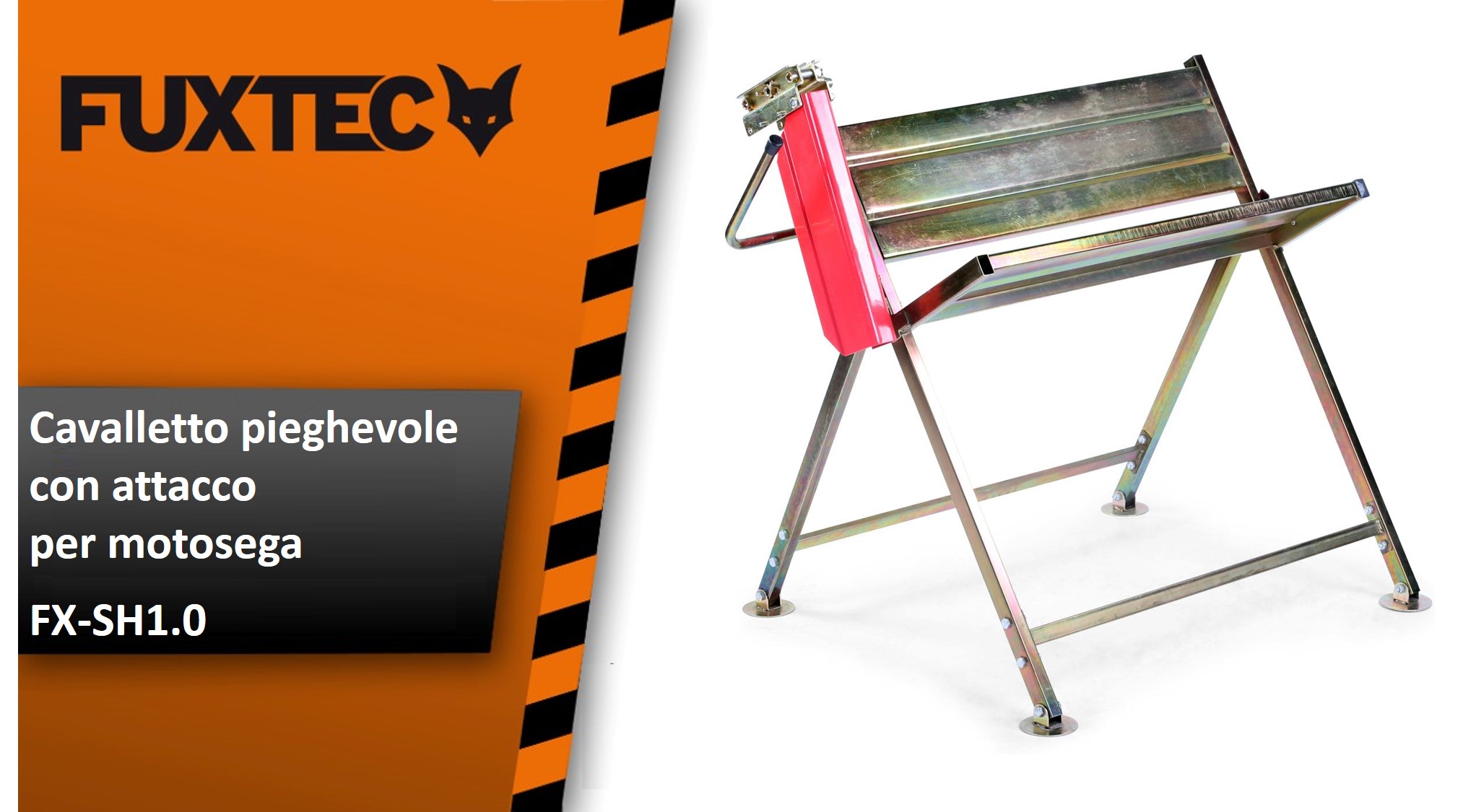 Cavalletto Pieghevole Per Motosega FUXTEC FX-SH1.0 – Supporto Taglialegna In Acciaio Con Morsa E Arresto Regolabile