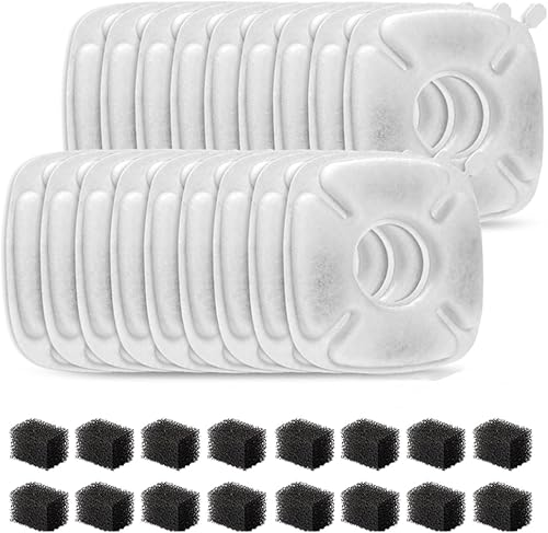 Filtros de repuesto para fuente de gatos de 4 pulgadas con esponjas de prefiltro para fuente de agua automática de 67 onzas, 95 onzas y 135 onzas,