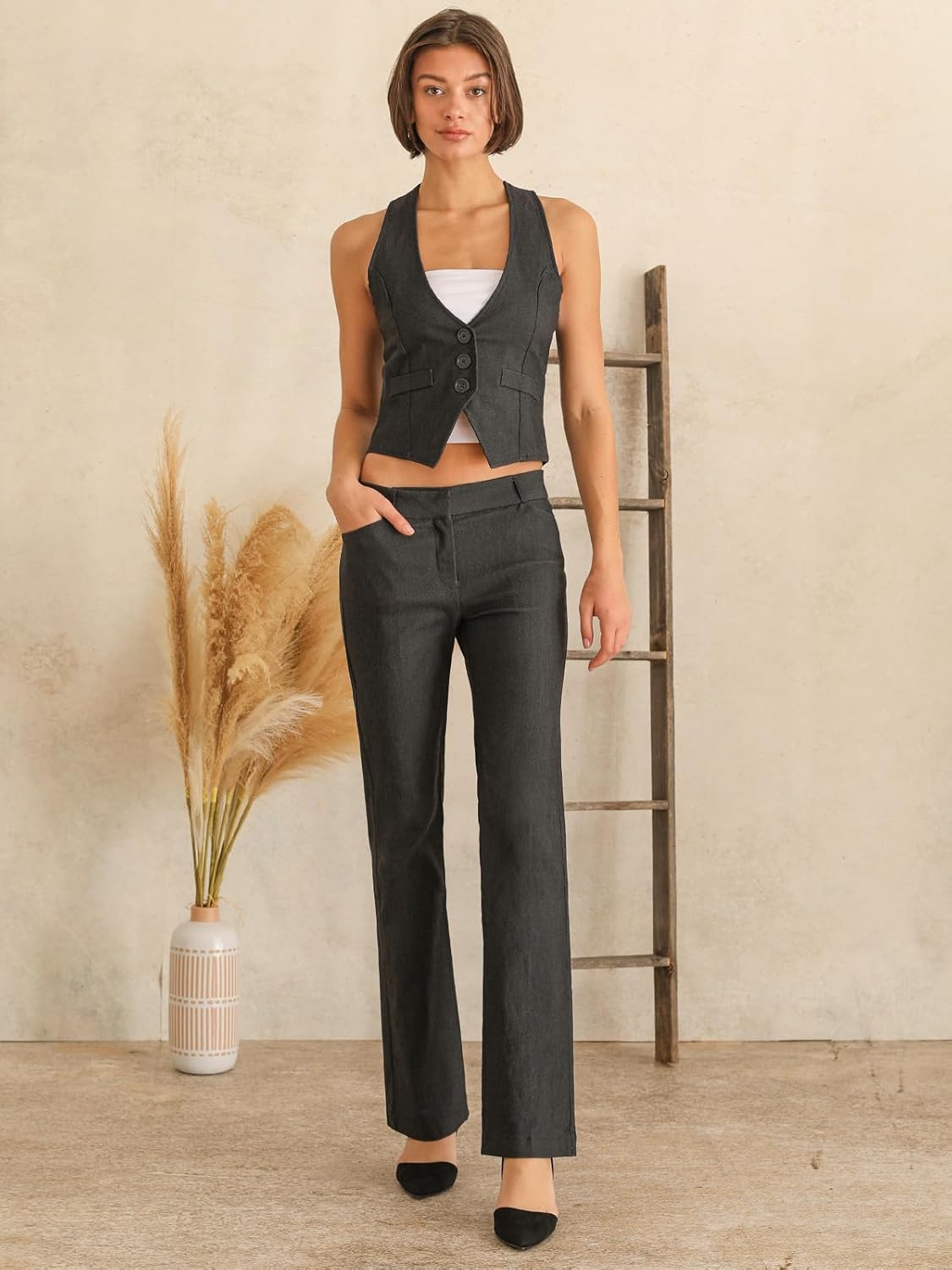 Design by Olivia Women's Ultra Stretch Bootcut Dress Pants Business Casual Office Trousers - Image 4