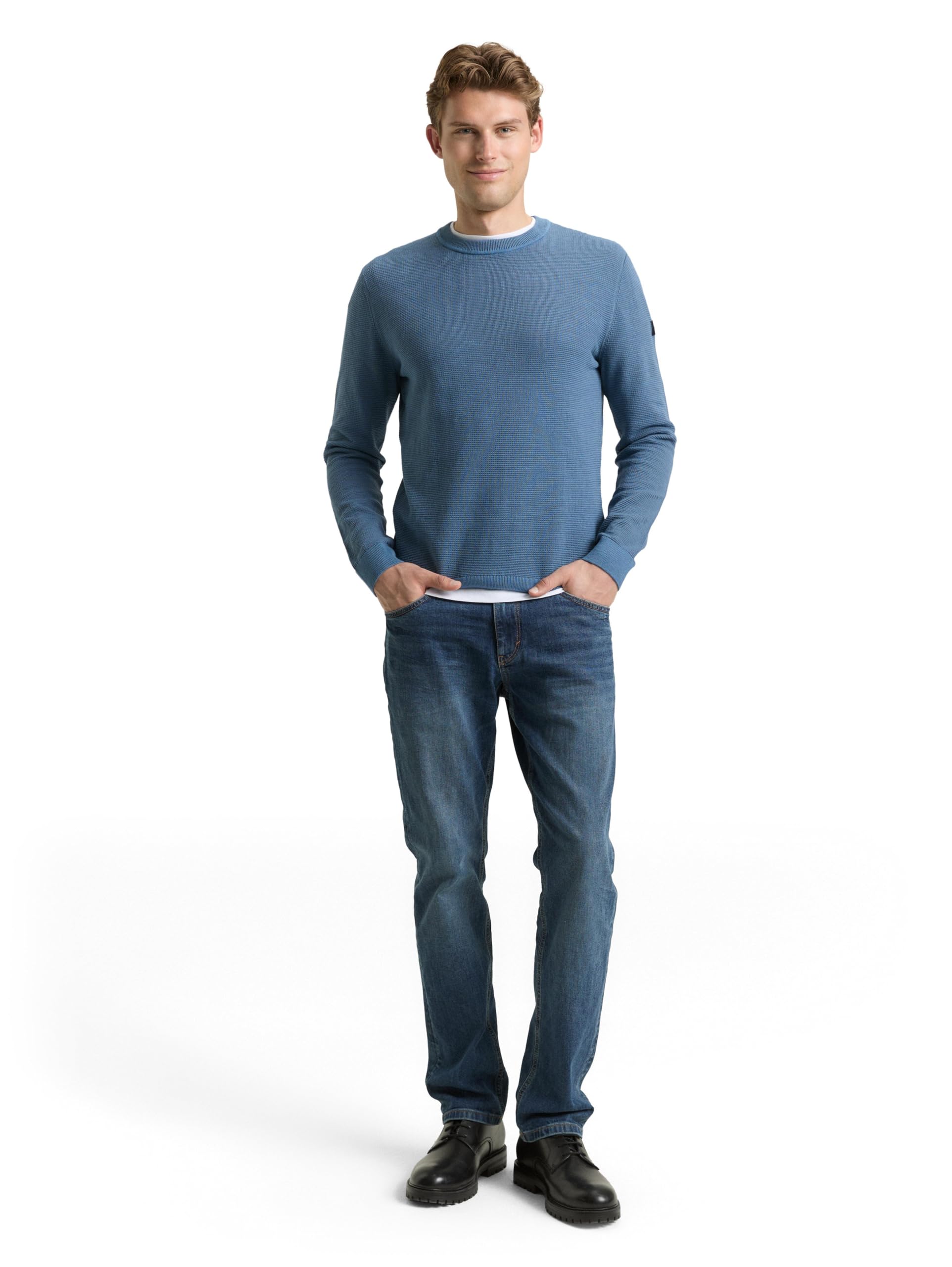 TOM TAILOR Herren 1048812 Strickpullover mit Rundhalsausschnitt