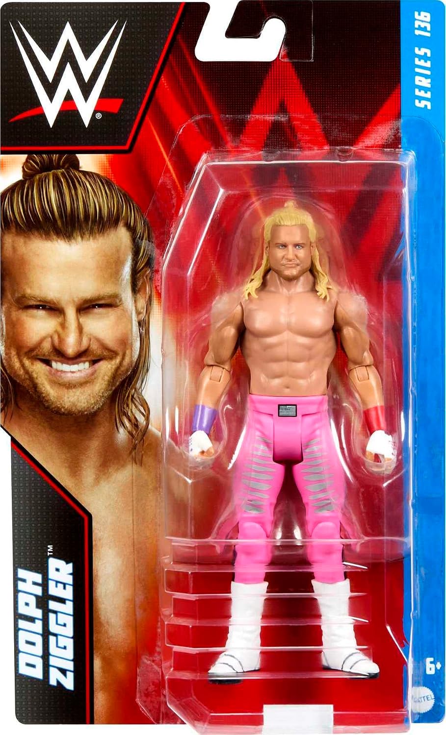 Mattel WWE Dolph Ziggler Basic Action Figure, 10 Points of Articulation & Life-like Detail, 6-inch Collectible