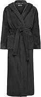 Alexander Del Rossa Women's Long Hooded Plush Fleece Robe - Plus Size Bathrobe Ultra Soft Warm Cozy