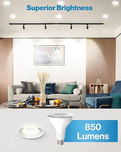 Miniatura 2 de Sunco Lighting PAR30 Bombillas LED, luz de inundación para exteriores e interiores de 75 W, equivalente a 11 W, regulable, 4000 K, blanco frío, 850