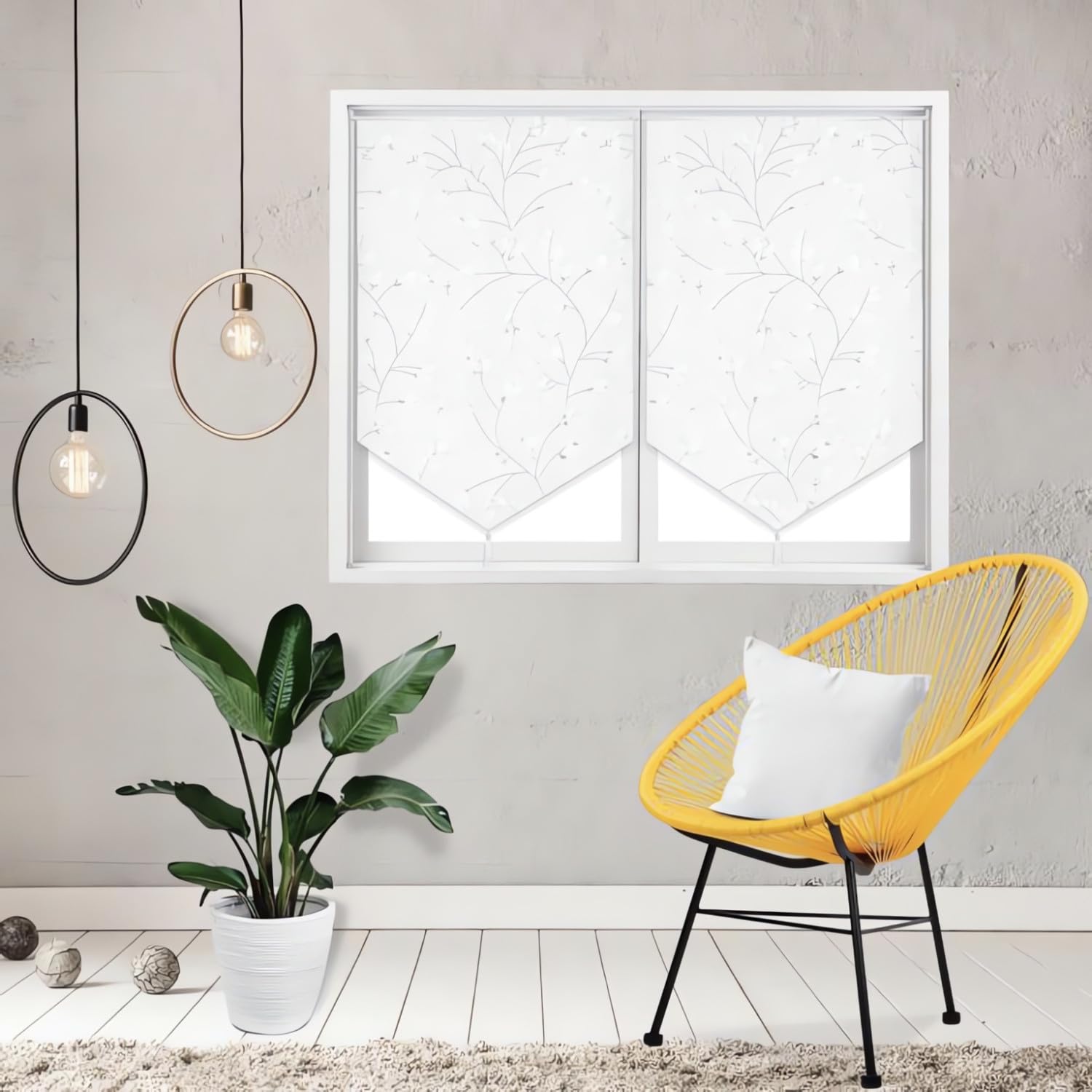 Soleil d'ocre Osaka Bise-Bise, Polyester, White, 60 x 90 cm