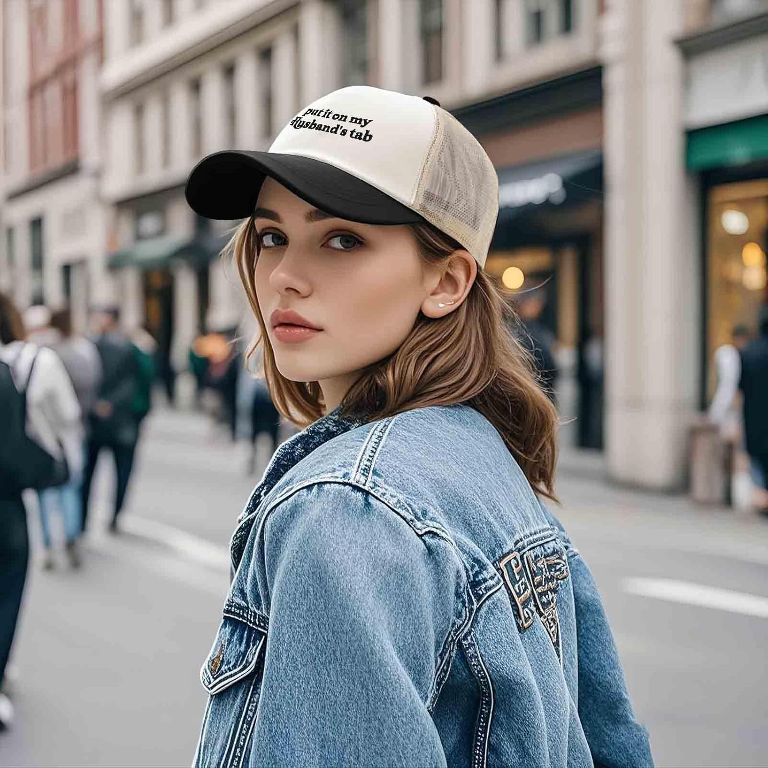 Put It On My Husbands Tab Hat, Funny Womens Trucker Hat - Gifts for Wife from Husband, Valentine's Day Gifts for Wife - Image 5