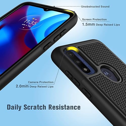 Miniatura 5 de Funda para Motorola Moto G Pura funda protectora de doble capa resistente para teléfono celular a prueba de golpes resistente con parte trasera