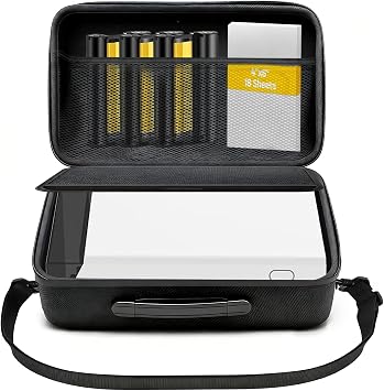 Hard Storage Case Compatible with Liene PixCut S1 Color Sticker Printer/Die Cutting Machine,Printer&Accessory Storage Protective Case-EVA Hard Travel Carrying Case with Shoulder -Black Case Only