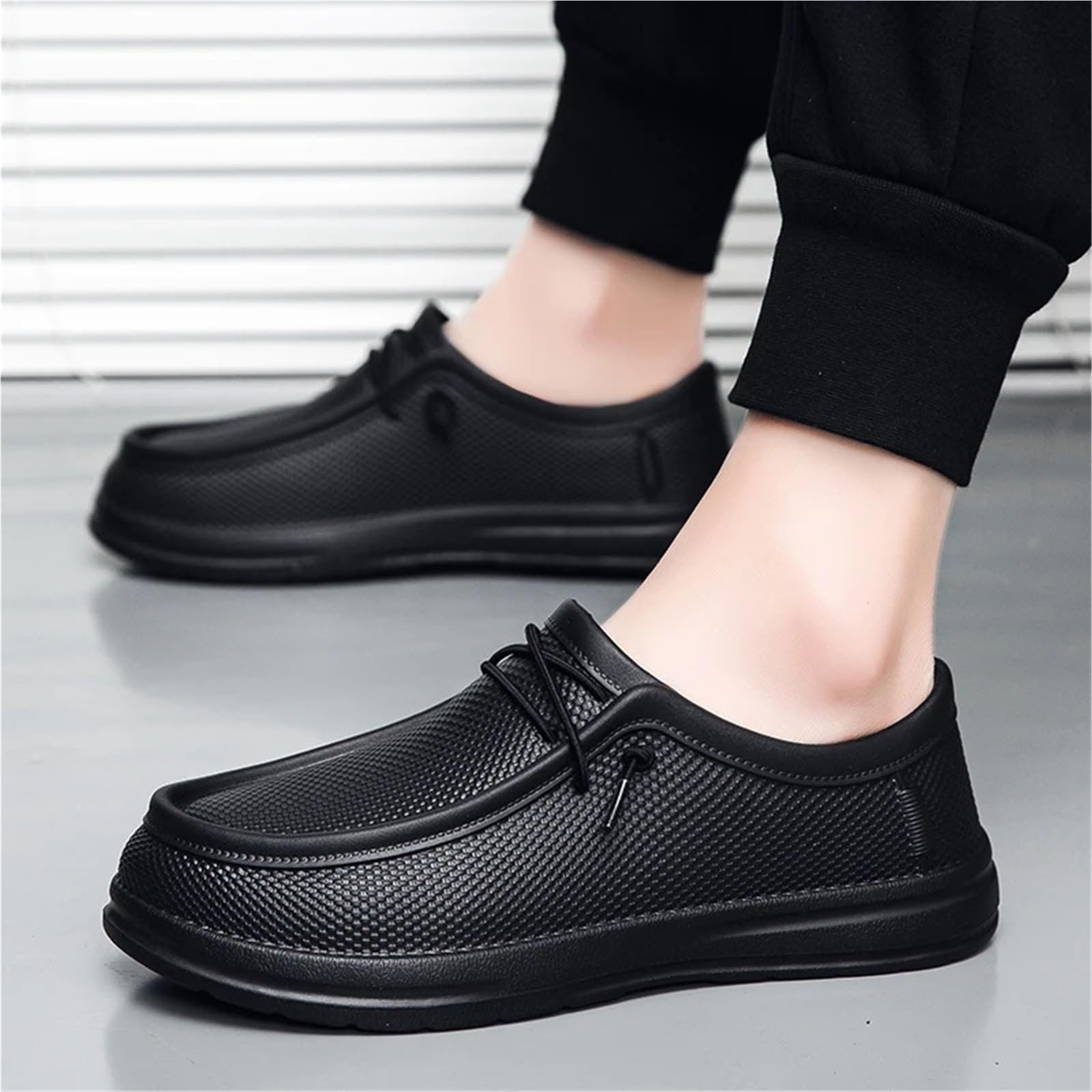 Scarpe da Chef Antiscivolo Scarpe da Chef dell'hotel Uomo | Suola antiscivolo da uomo Plus Size Cucina Giardino Lavoro Scarpe da pesca