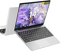 Ordenador Portátil 14 Pulgadas Win 11 con 5G WiFi,6GB RAM 256GB SSD Expansión SSD 1TB(Up to 2.8Ghz) BT4.2 3.0 Transmisión Puerto 1920×1080 Portátiles FHD Buenos & Mini Puerto Multimedia-Plata-B