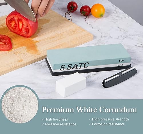 Miniatura 3 de Whetstone 6002000 Grits - Kit de afilado de piedra húmeda con base de goma antideslizante guía de ángulo y piedra aplanadora