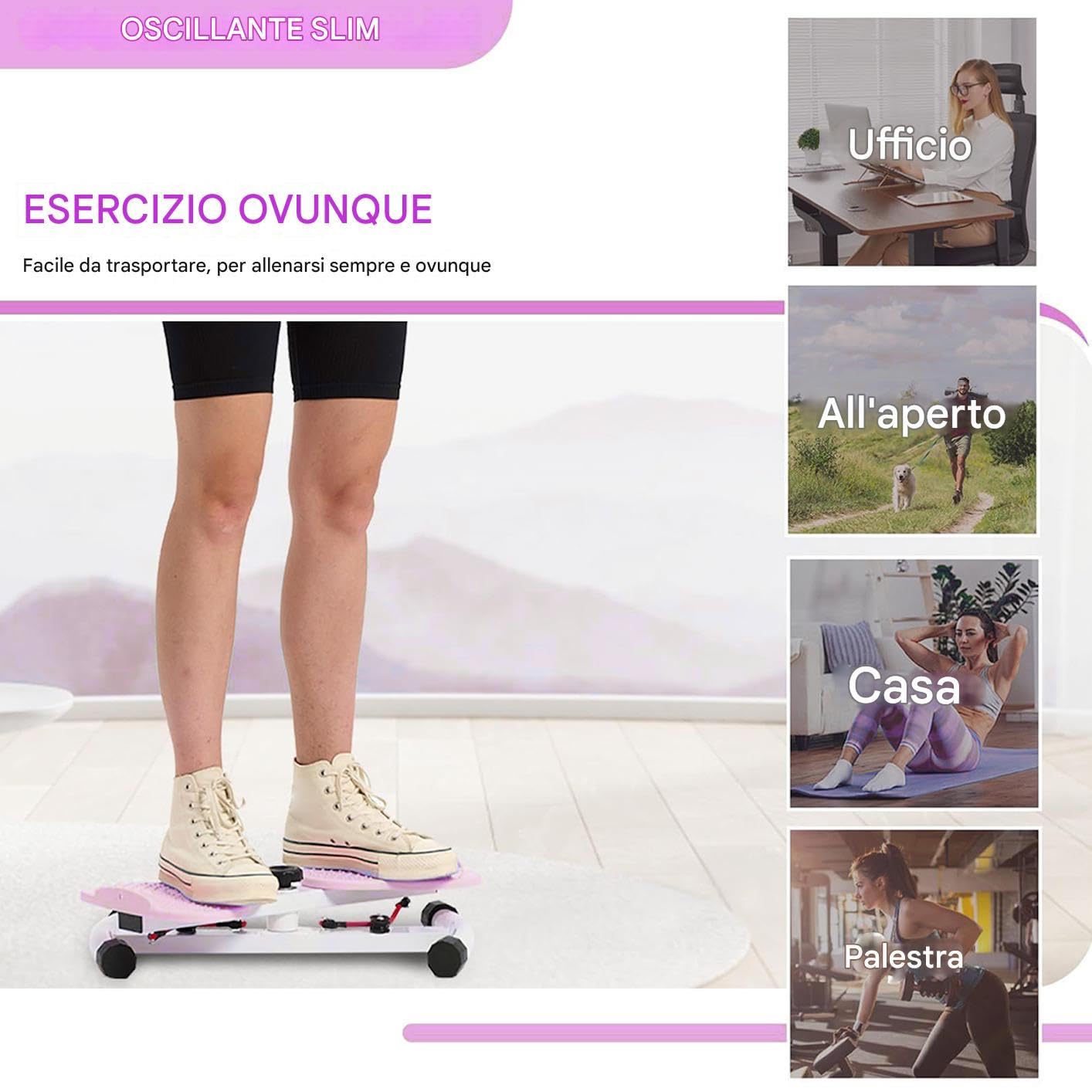Tavola Per Girare La Vita Attrezzo Fitness Con Bande Elastiche Per Allenare | Attrezzatura Fitness Per Gambe E Braccia Antiscivolo E Silenziosa Per Adulti, Ragazzi, Donne E Uomini