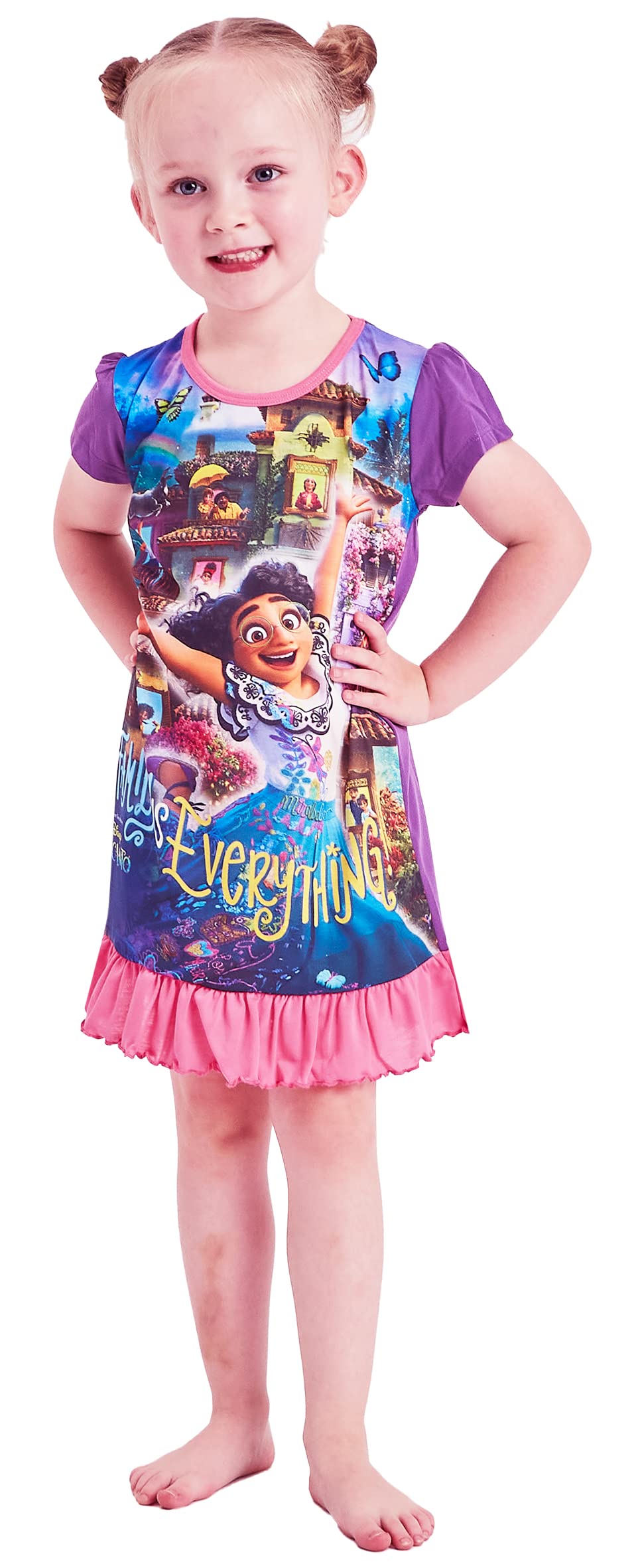 Disney Girls Encanto Nightie Nightdress Night Shirt (Encanto - Family, 9-10 Years)