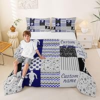 Vista 10 de Erosebridal Juego de ropa de cama personalizado con diseño de carrera de barril, colcha occidental a cuadros, juego de edredón con estrellas