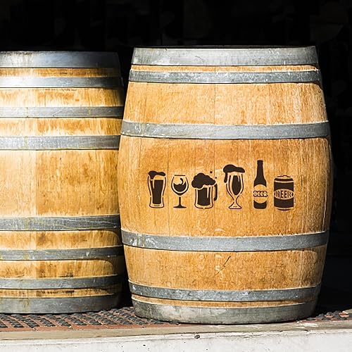 Miniatura 6 de MAYJOYDIY Plantilla de Oktoberfest de 11.7 x 8.3 pulgadas con temática de cerveza, plantillas de decoración para festivales de Oktoberfest con