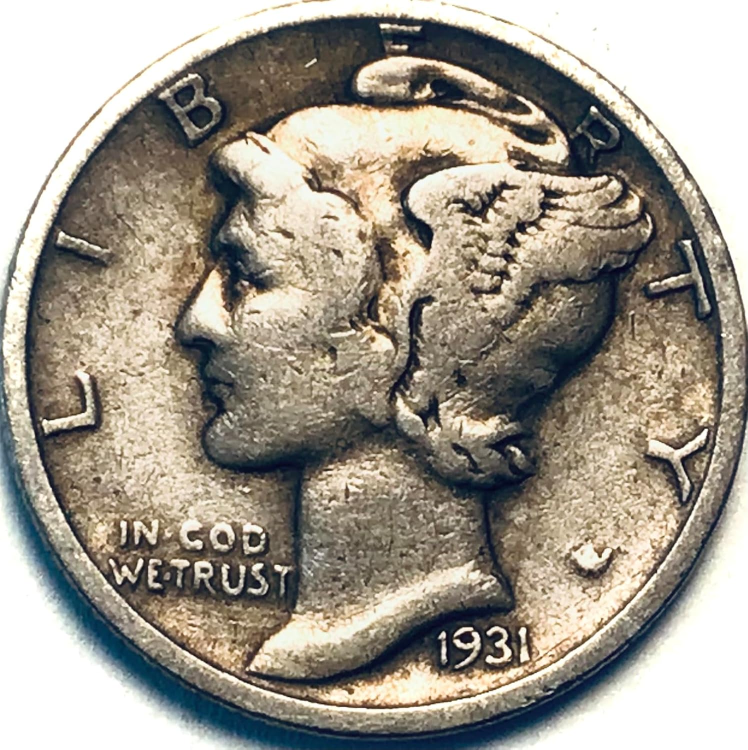 1931 S Mercury Silver Dime Seller Fine Thumbnail