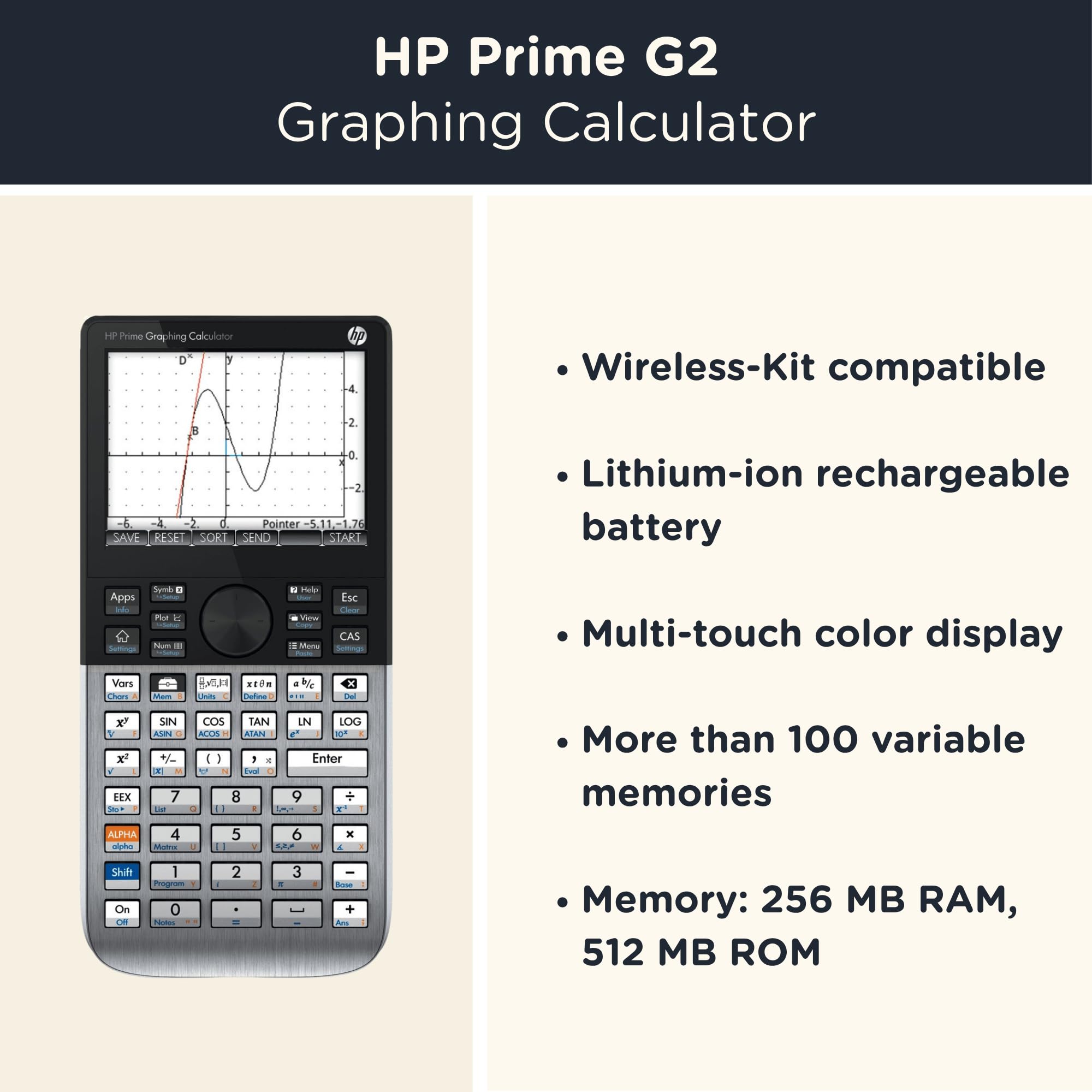 Amazon.co.jp: HP Prime Scientific Graphing Calculator + WYNGS 保護