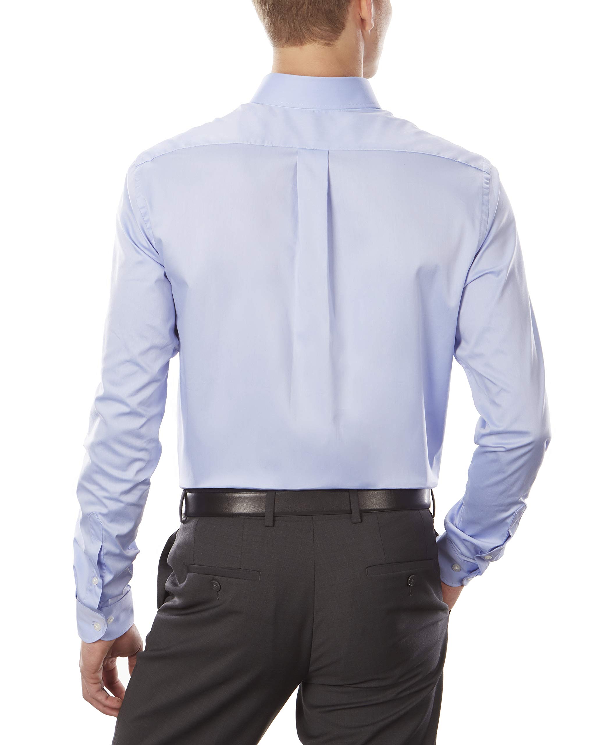 Izod Dress Shirt Slim Fit Stretch Cool Fx Cooling Collar Solid Camisa de Vestir para Hombre