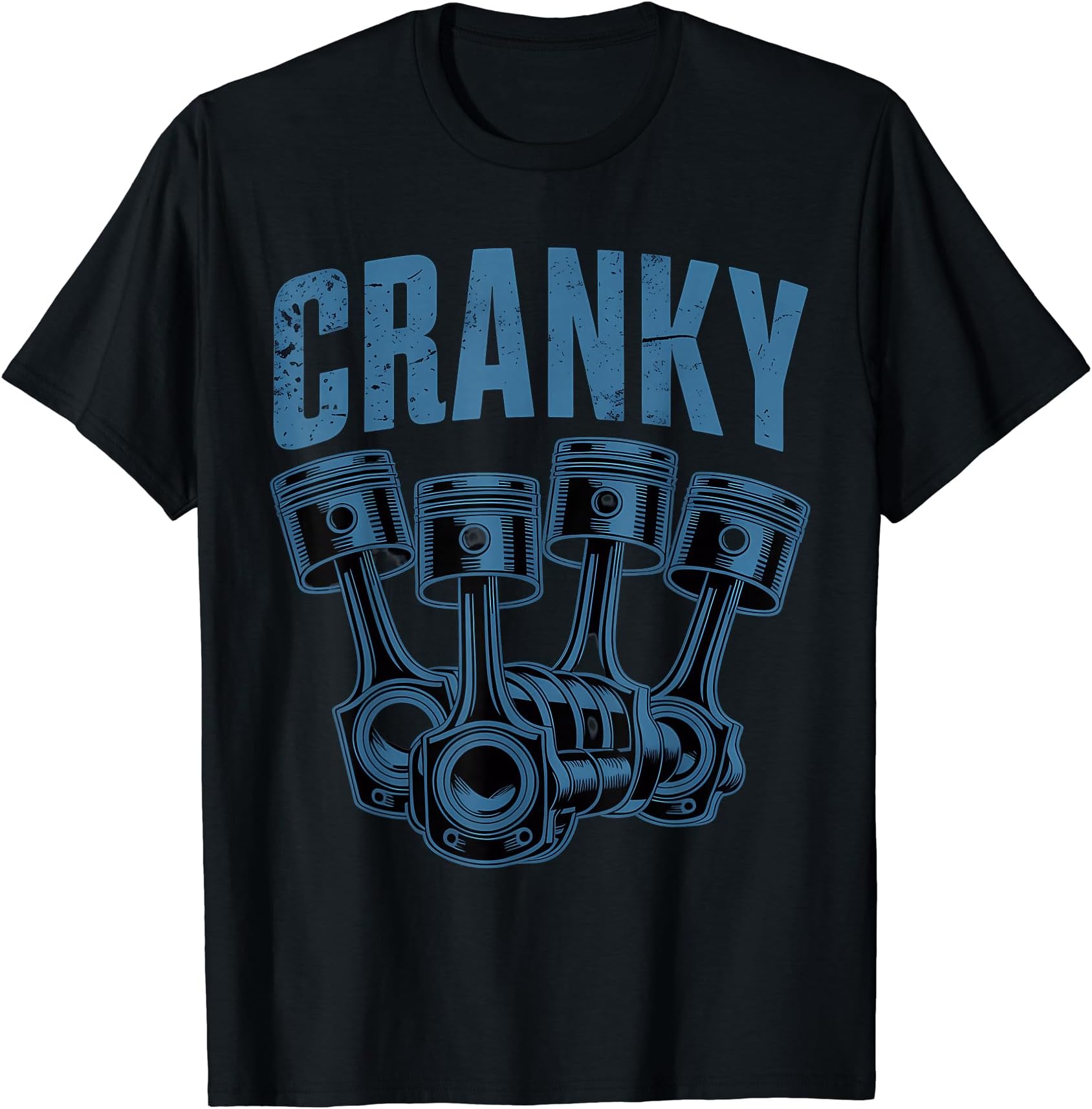 クランキーカーエンジンクランクシャフトファニーカーメカニックス Tシャツ
