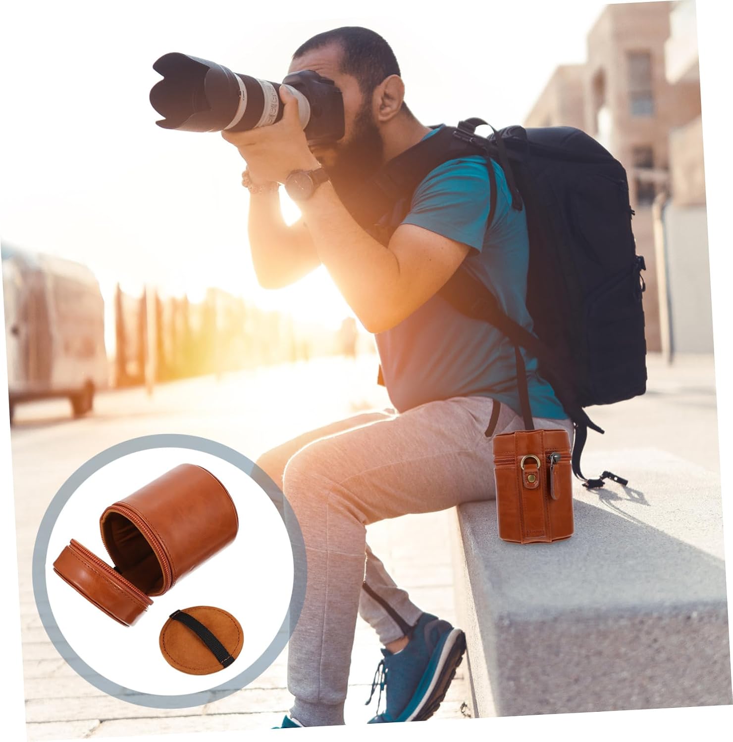 Portable Camera Lens Storage Pouch Durable Lens Bag for DSLR Lightweight and Compact Design for Easy Carrying and Protection