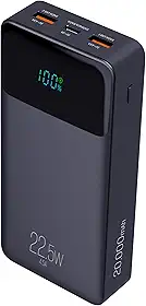 Power Bank Pro 20000mAH, Bateria Portátil Universal, Carga Rápida, Display Indicador, Entradas Micro USB e USB-C, 2 Portas USB-A, Preto, PB200BK, ELG