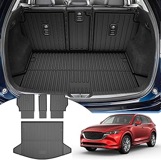 Cargo Liner Backrest Mat Compatible with 2017-2025 Mazda CX-5 Backrest Mat Trunk Mat Replacement for 2020 2021 2022 2023 2024 2025 CX5 Accessories (Rear Backrest Mat+Rear Cargo Mat)