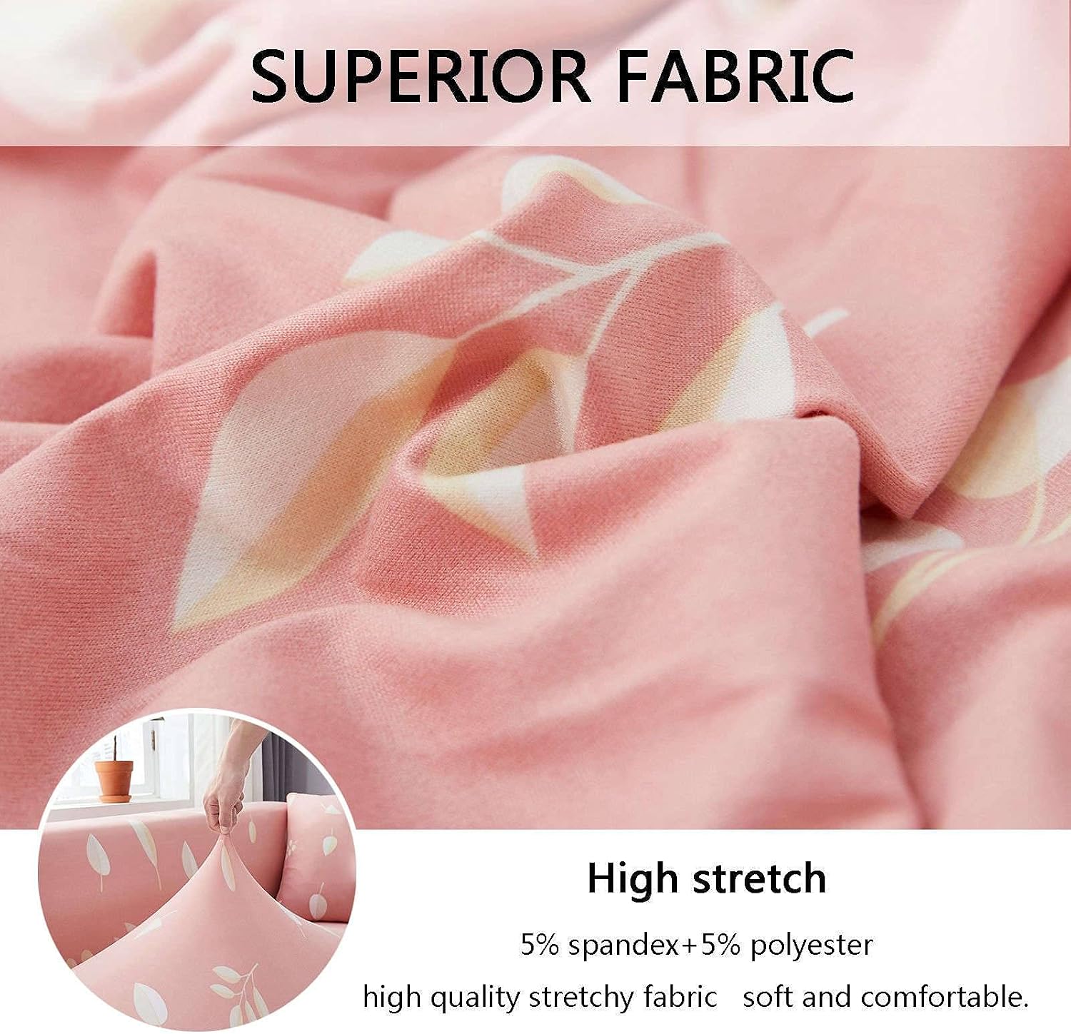 2 Piece Sofa Cover,Sectional Sofa Cover Print L Shaped Sofa Slipcover Chaise Lounge Furniture Protector Non Slip (B 3+3 Seater) (B 3+3 Seater)