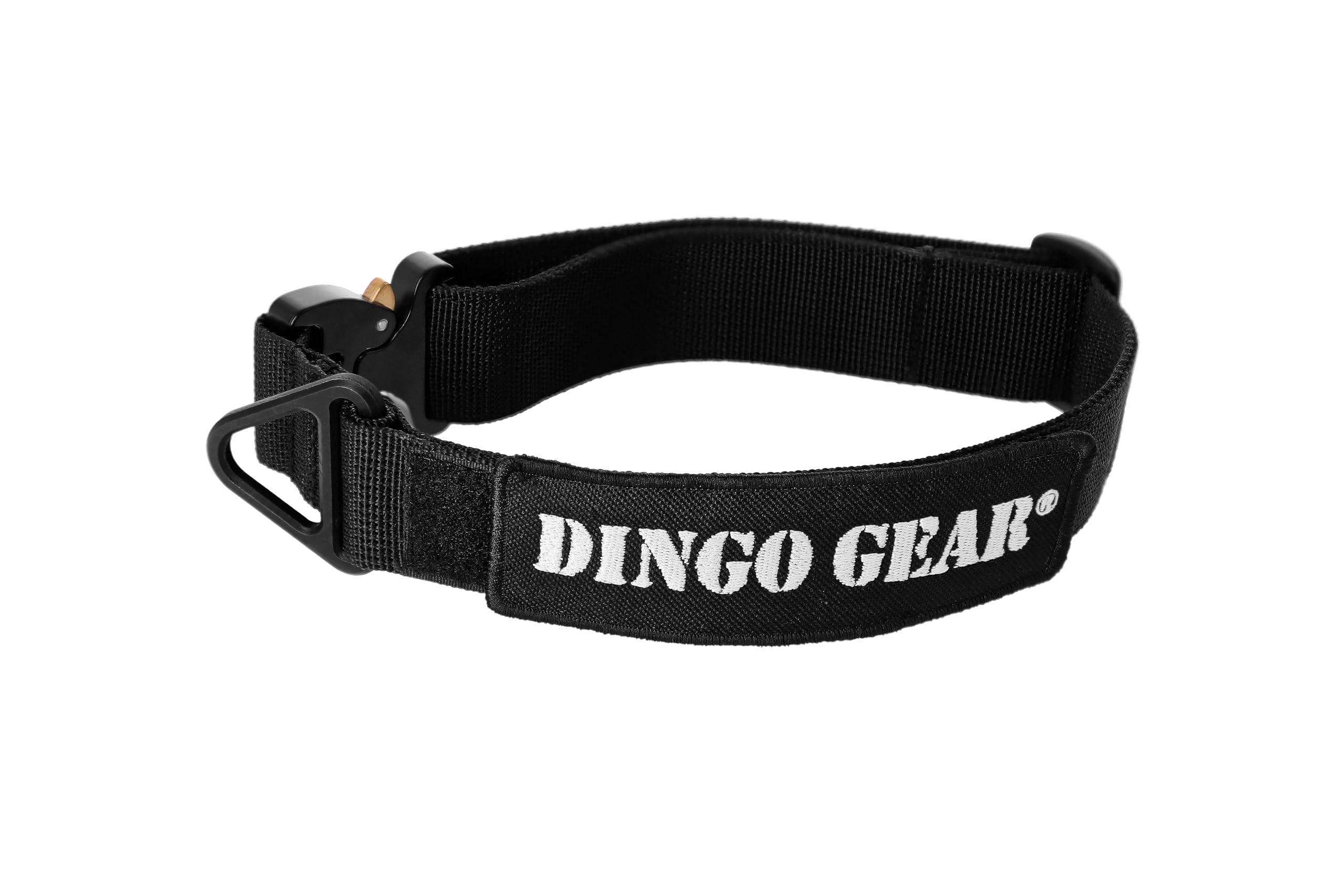 Dingo Gear Collar Cobra con Hebilla Segura y Velcro. Defensa. Cuello 45–63 cm, Negro (S04029)
