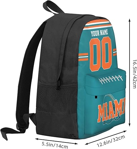 Miniatura 2 de Mochila personalizada para hombres y mujeres, mochilas personalizadas con nombre y número, mochila informal personalizada, Miami , Mochilas Daypack
