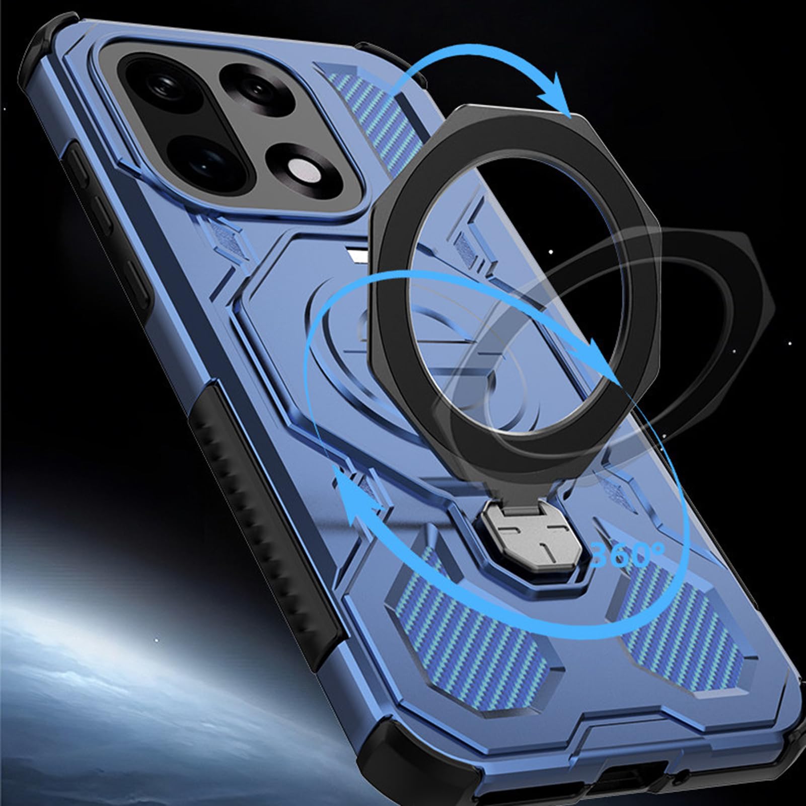 Ultracienkie etui do OnePlus 15, magnetyczny stojak na pierścionki, wojskowe etui ochronne, trwałe, odporne na uderzenia, zielone, 15