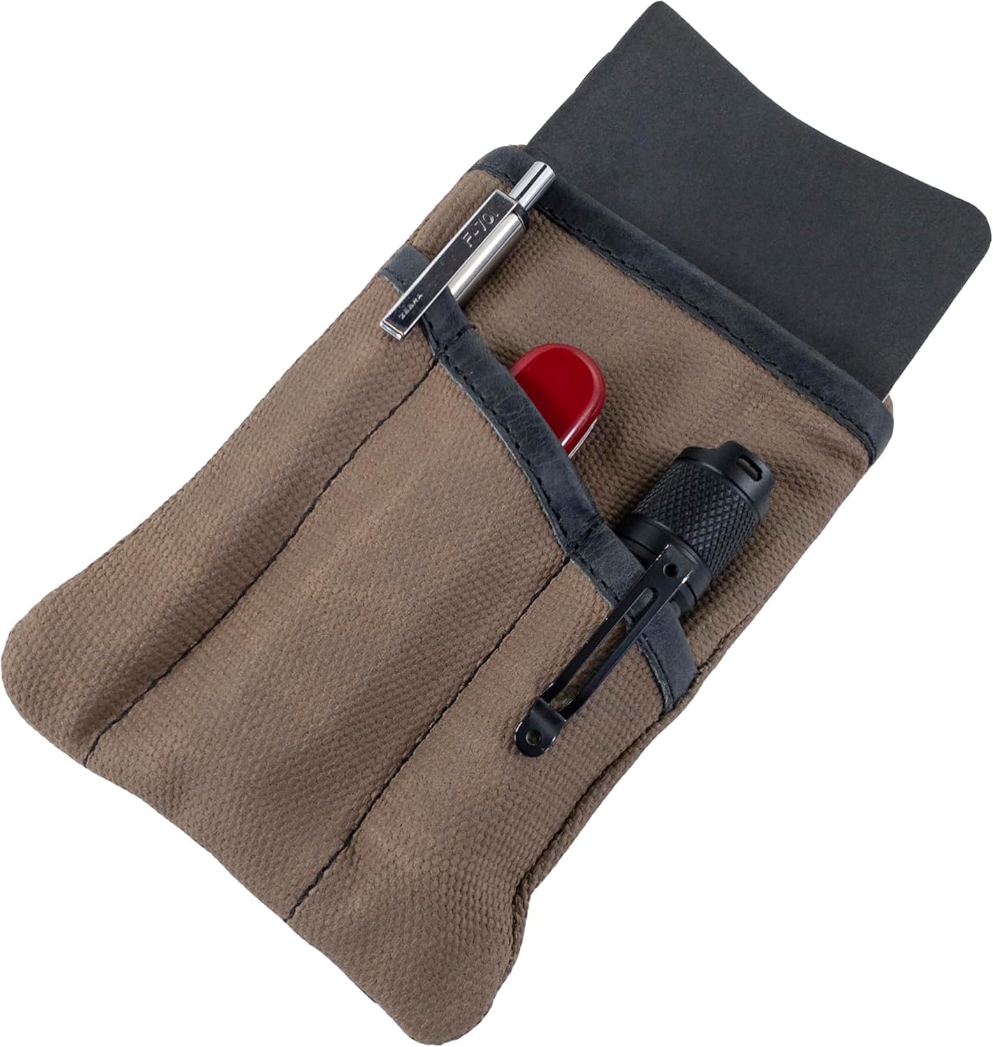 Hide & Drink, Multi-Tool Pocket Pouch, Compact Multipurpose EDC Zippered Bag, Mini Camping Tool Case, Waxed Canvas, Knife Holster, Handmade Slim Organizer