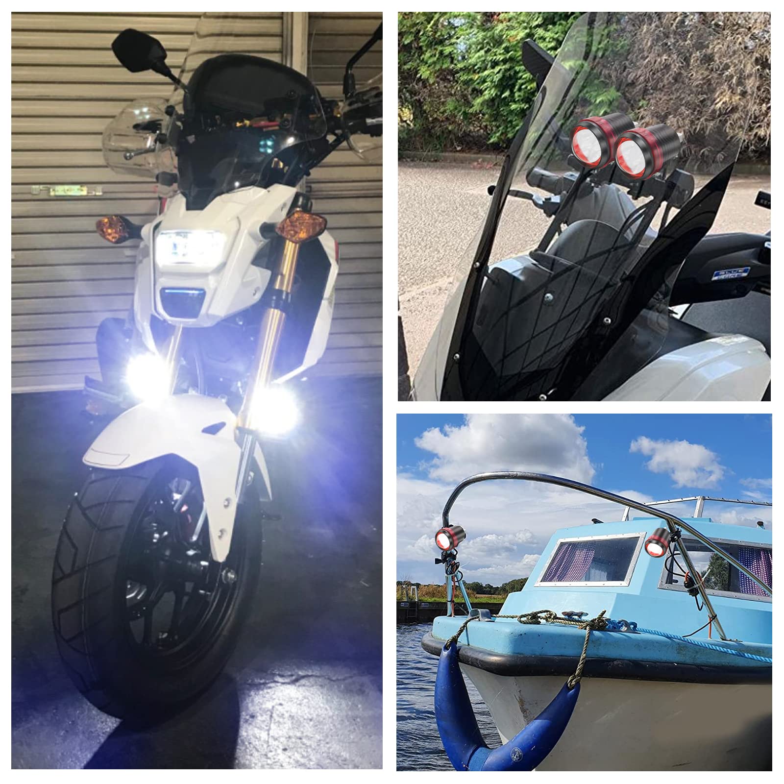 ☆ YnGia バイク イカリング フォグランプ 12V 丸型 単品 752 Amazon | YnGia イカリング フォグランプ 12V 24V スイッチ付属 バイク