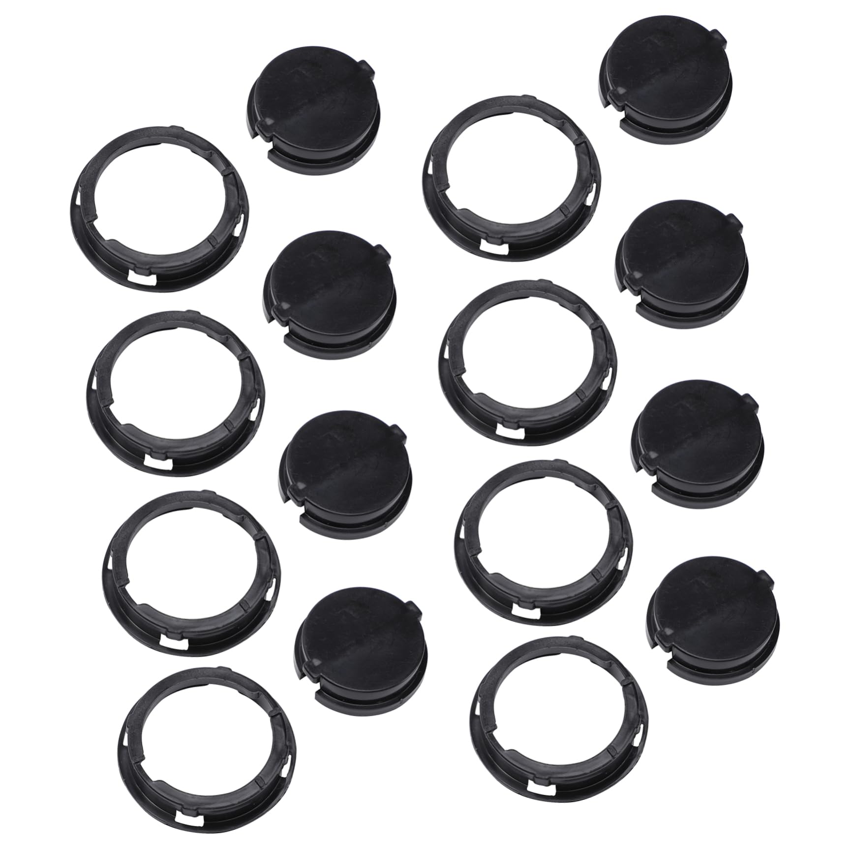 TEHAUX 50Pcs Black Piggy Bank Bottom Plugs Durable Plastic Stoppers for Money Savings Box Inserts to Prevent Coin Loss Figurines for Daily Use